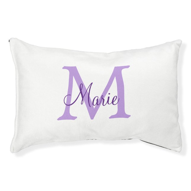 simple minimal add name monogram pink red   throw  pet bed (Front)