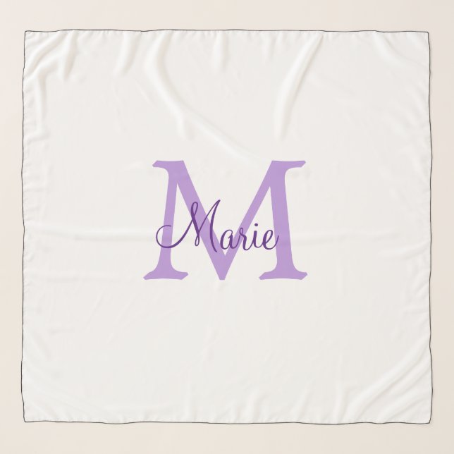simple minimal add name monogram pink red   throw  scarf (Front)