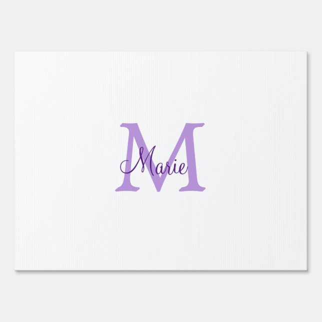 simple minimal add name monogram pink red   throw  sign (Front)