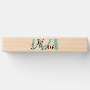 simple minimal add name monogram pink red throw topple tower
