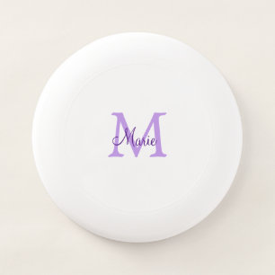 simple minimal add name monogram pink red   throw  Wham-O frisbee