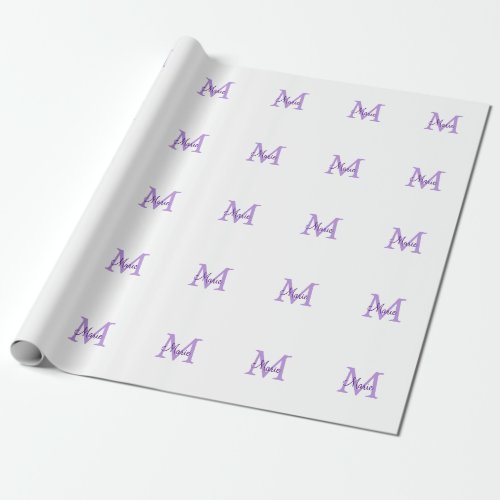 simple minimal add name monogram pink red   throw  wrapping paper