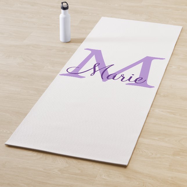 simple minimal add name monogram pink red   throw  yoga mat (In Situ)