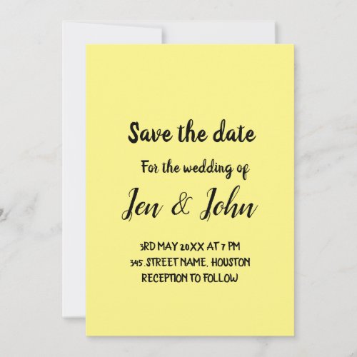 Simple minimal add name place date save the date i invitation