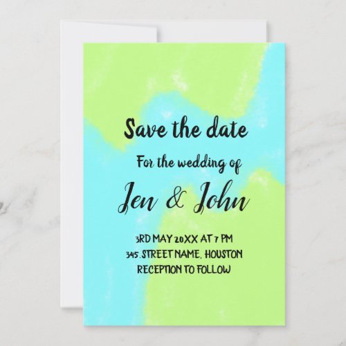 Simple minimal add name place date save the date i invitation