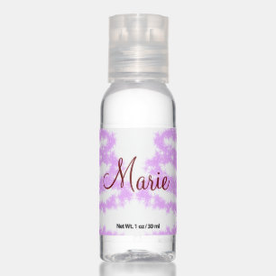 simple minimal add name sparkle glitter stars pink hand sanitizer