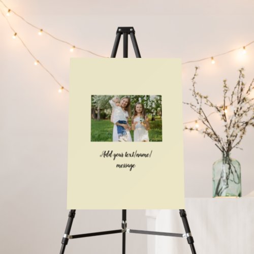 simple minimal add our photo collage name text     foam board