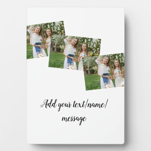 simple minimal add our photo collage name text    plaque