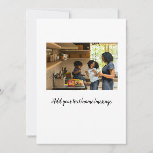 simple minimal add photo collage name family mom invitation