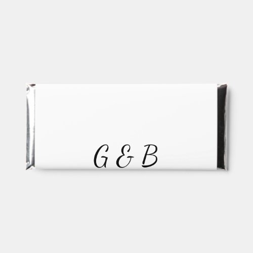 SIMPLE MINIMAL add your couple name city name text Hershey Bar Favors