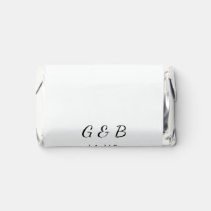 SIMPLE MINIMAL add your couple name city name text Hershey's Miniatures