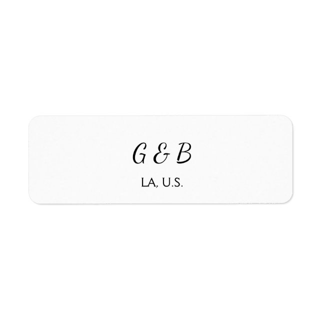 SIMPLE MINIMAL add your couple name city name text Label (Front)