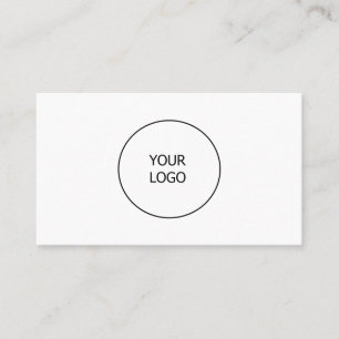 simple minimal add your logo business custom  business card