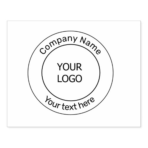 simple minimal add your logo business custom rubbe rubber stamp