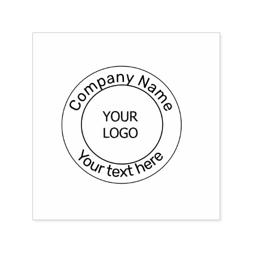 simple minimal add your logo business custom rubbe self_inking stamp