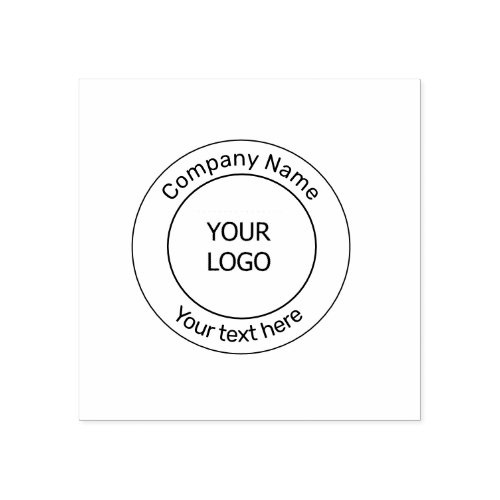simple minimal add your logo business custom rubber stamp