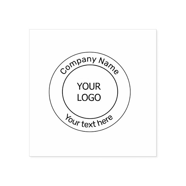 simple minimal add your logo business custom rubber stamp (Imprint)