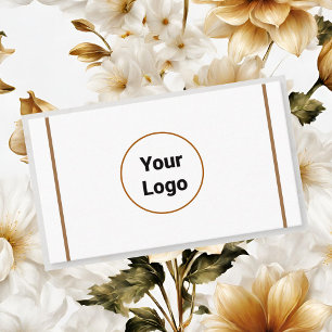 SIMPLE MINIMAL ADD YOUR LOGO CUSTOM TEXT HERE BUSI BUSINESS CARD