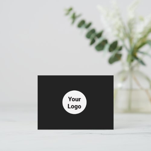 SIMPLE MINIMAL ADD YOUR LOGO CUSTOM TEXT HERE BUSI BUSINESS CARD