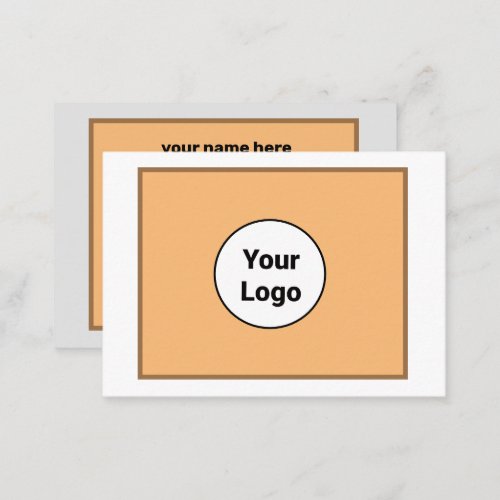 SIMPLE MINIMAL ADD YOUR LOGO CUSTOM TEXT HERE BUSI BUSINESS CARD