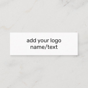 SIMPLE MINIMAL ADD YOUR LOGO CUSTOM TEXT HERE BUSI CALLING CARD