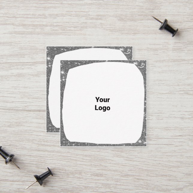 SIMPLE MINIMAL ADD YOUR LOGO CUSTOM TEXT HERE BUSI CALLING CARD (Front/Back In Situ)