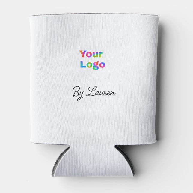 SIMPLE MINIMAL ADD YOUR LOGO CUSTOM TEXT HERE BUSI CAN COOLER (Front)