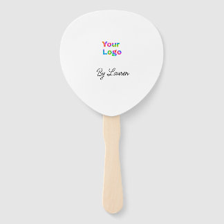 SIMPLE MINIMAL ADD YOUR LOGO CUSTOM TEXT HERE BUSI HAND FAN