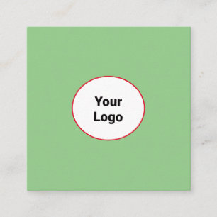 SIMPLE MINIMAL ADD YOUR LOGO CUSTOM TEXT HERE BUSI SQUARE BUSINESS CARD