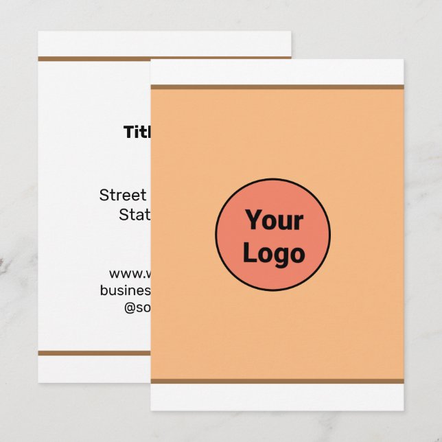 SIMPLE MINIMAL ADD YOUR LOGO CUSTOM TEXT HERE BUSI THANK YOU CARD (Front/Back)