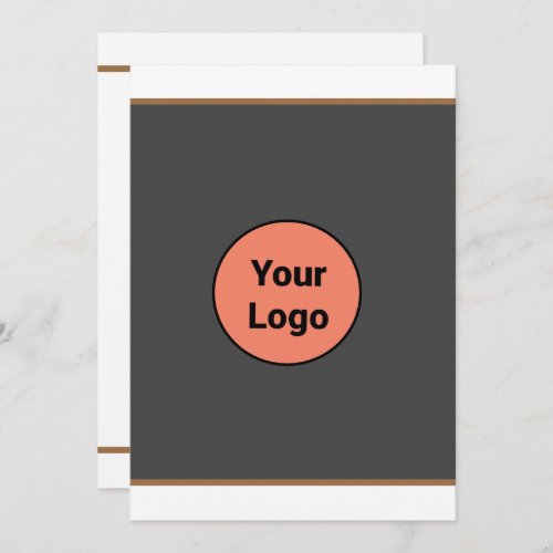 SIMPLE MINIMAL ADD YOUR LOGO CUSTOM TEXT HERE BUSI THANK YOU CARD