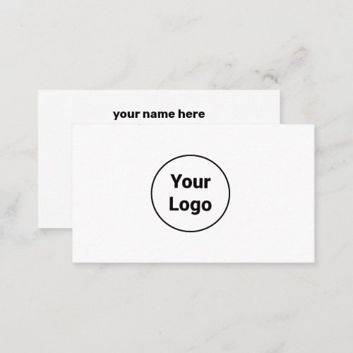 SIMPLE MINIMAL ADD YOUR LOGO CUSTOM TEXT HERE BUSINESS CARD
