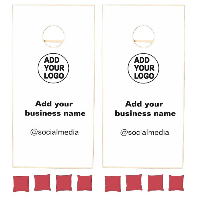 simple minimal add your logo/design custom add web cornhole set (Set)