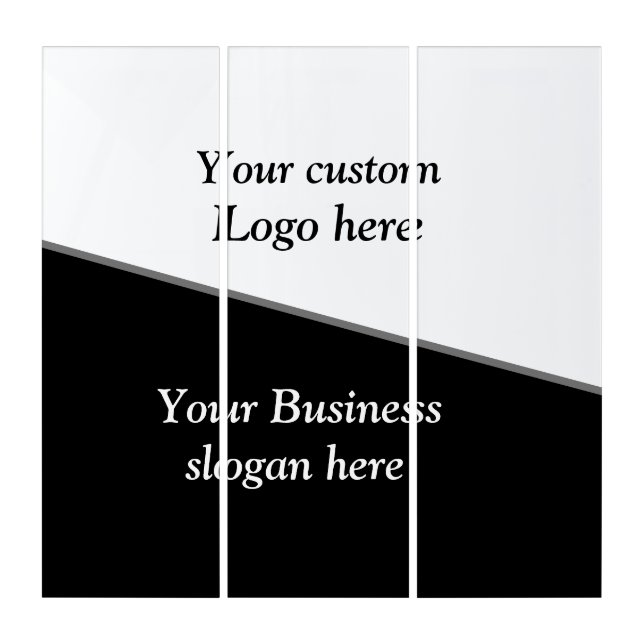 simple minimal add your logo/design here black thr triptych (Front)