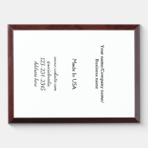 simple minimal add your logo/design here business award plaque