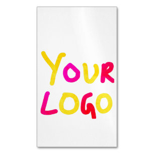 simple minimal add your logo/design here business card magnet