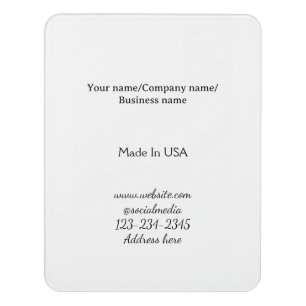 simple minimal add your logo/design here business door sign
