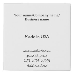 simple minimal add your logo/design here business faux canvas print