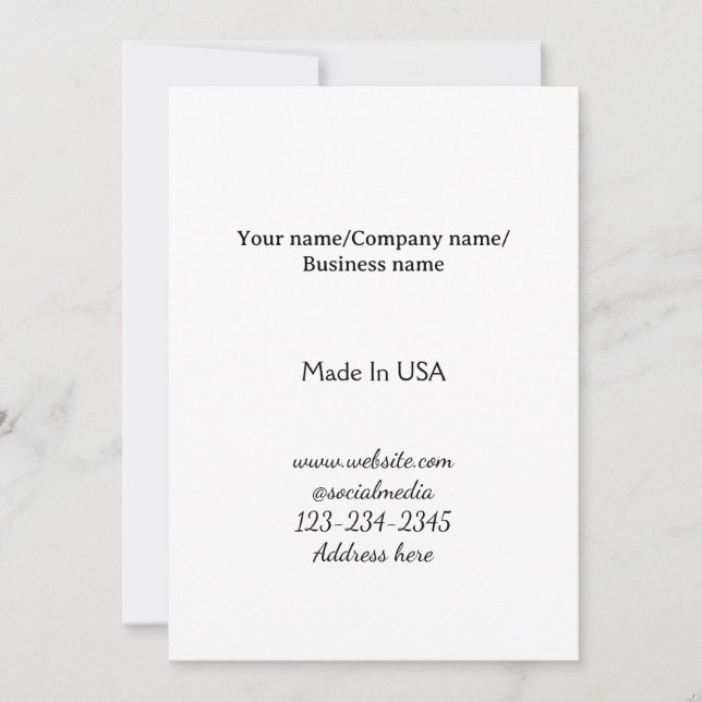 simple minimal add your logo/design here business  invitation (Front)
