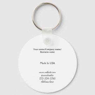 simple minimal add your logo/design here business keychain