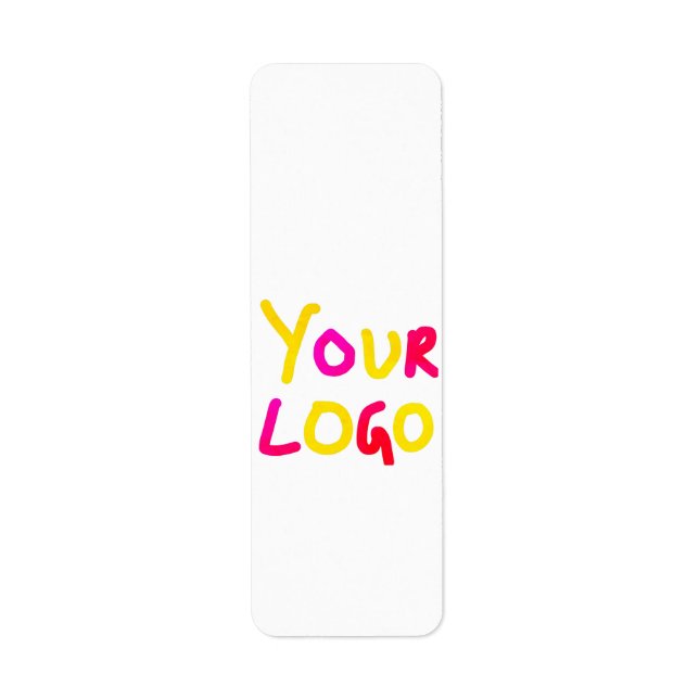 simple minimal add your logo/design here business  label (Front)