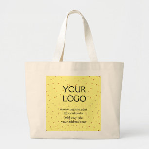 simple minimal add your logo/design here business large tote bag