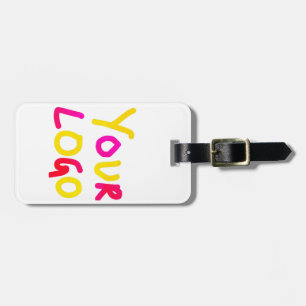 simple minimal add your logo/design here business luggage tag