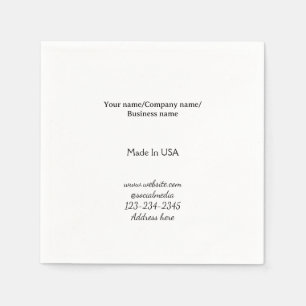 simple minimal add your logo/design here business napkins