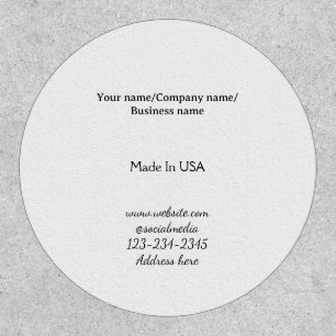 simple minimal add your logo/design here business  patch