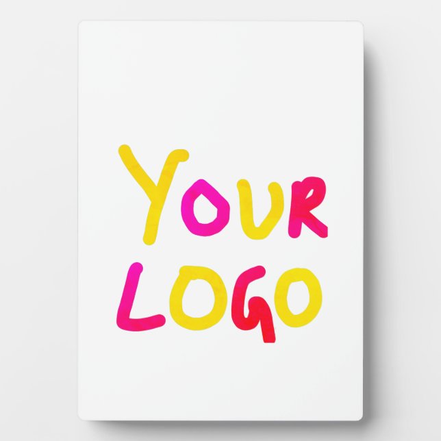 simple minimal add your logo/design here business  plaque (Front)