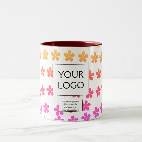 simple minimal add your logodesign here business  Two_Tone coffee mug