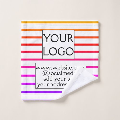 simple minimal add your logodesign here business  wash cloth