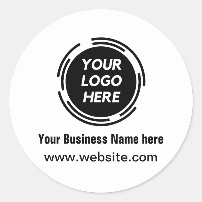 Simple minimal add your logo/design here classic r round sticker (Front)