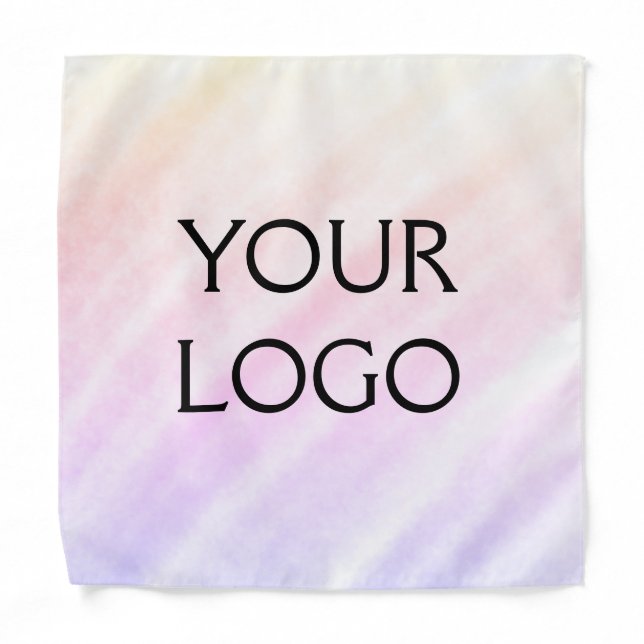simple minimal add your logo/design here text      bandana (Front)